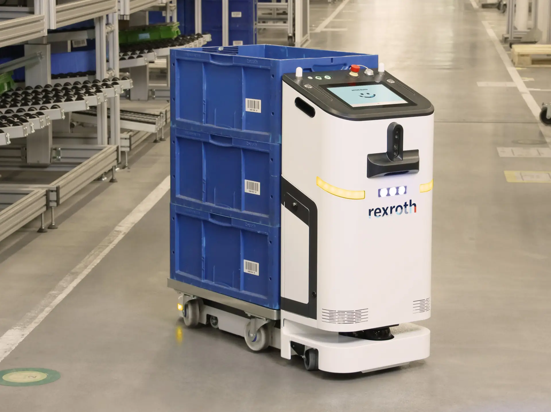 Na zdjęciu jest pokazany robot Active Shuttle w zbliżeniu