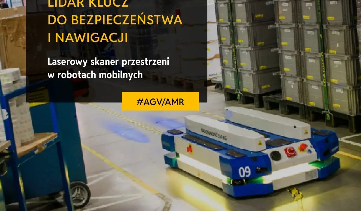 na obrazku jest pokazany robot mobilny z tekstem laser Lidar